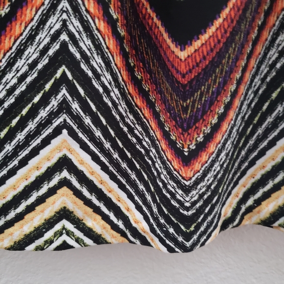 Chicos Womens V-Neck Sleeveless Geometric Print Stretch Midi Dress Size L - Picture 8 of 10